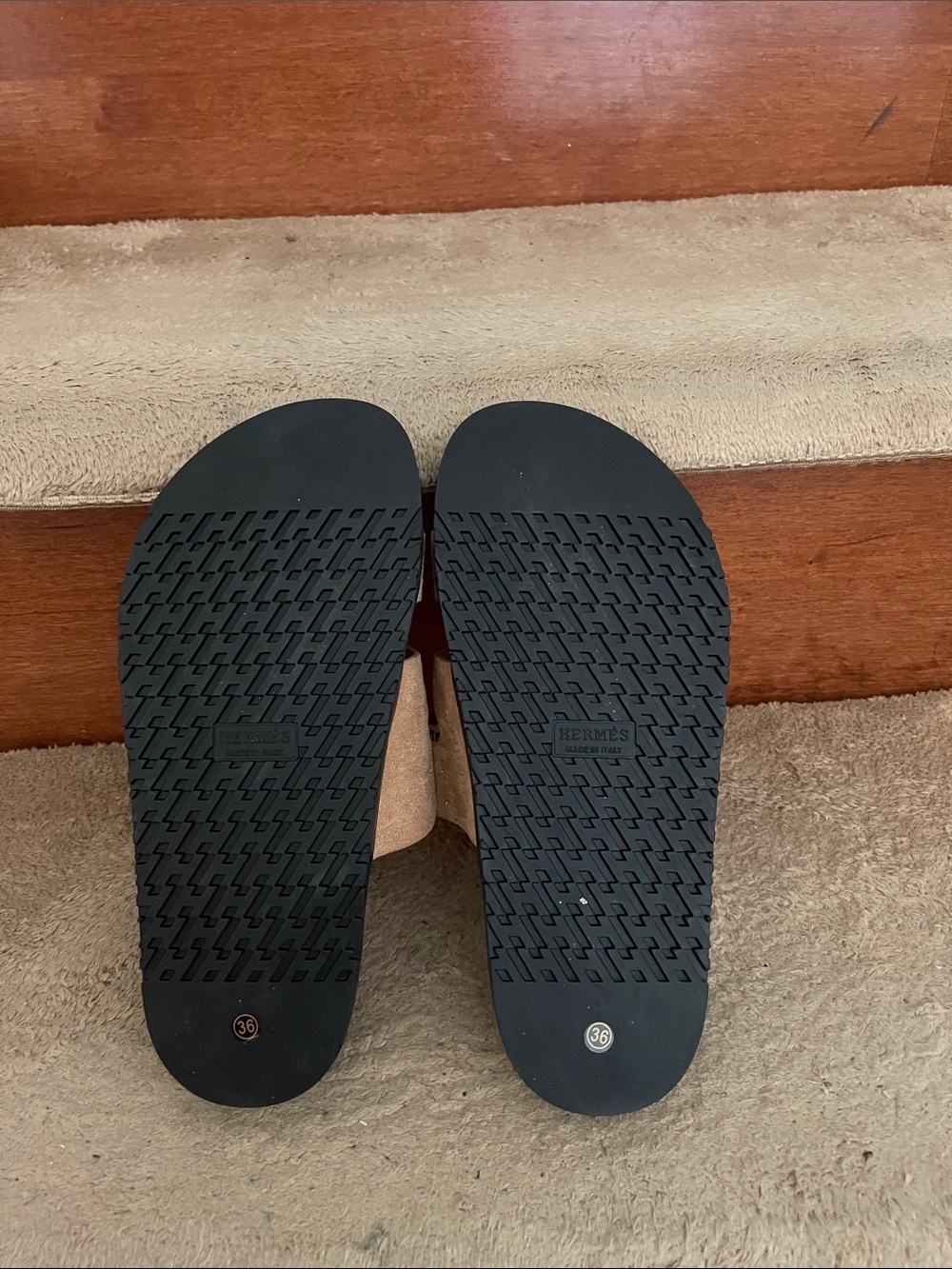 NWOT Authentic Herme’s Suede Goatskin Womens Chypre Sandals Size 36/ U.S. 5.5 - Picture 8 of 13